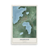 Map of Deerwood, Minnesota, 12 x 18 inch unframed archival matte print