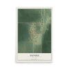 Map of Dundee, Minnesota, 12 x 18 inch unframed archival matte print