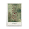 Map of Edgerton, Minnesota, 12 x 18 inch unframed archival matte print