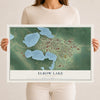 Map of Elbow Lake, Minnesota, 12 x 18 inch unframed archival matte print