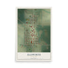 Map of Ellsworth, Minnesota, 12 x 18 inch unframed archival matte print