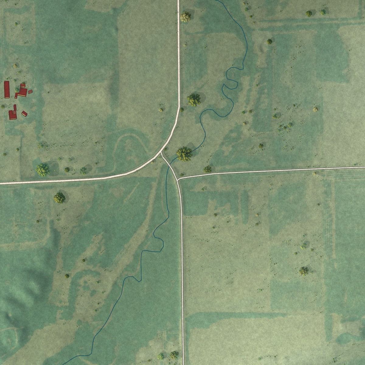 Second close-up of the map of Elmdale, Minnesota print showing more streets and buildings