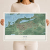 Map of Ely, Minnesota, 12 x 18 inch unframed archival matte print