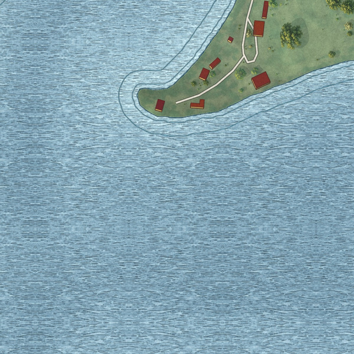 Second close-up of the map of Emmons, Minnesota print showing more streets and buildings