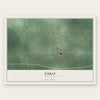 Esko, Minnesota map print, the full design