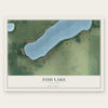 Fish Lake, Minnesota map print, the full design