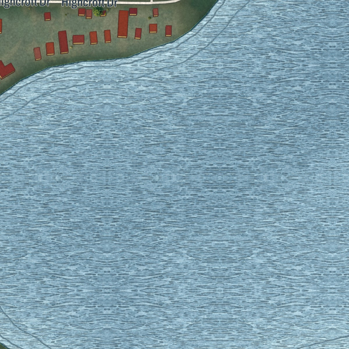 Close-up of the map of Fish Lake, Minnesota print showing street and building detail
