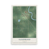 Map of Floodwood, Minnesota, 12 x 18 inch unframed archival matte print