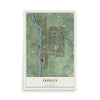 Map of Fridley, Minnesota, 12 x 18 inch unframed archival matte print
