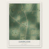 Goodland, Minnesota map print, the full design