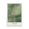 Map of Granada, Minnesota, 12 x 18 inch unframed archival matte print