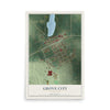 Map of Grove City, Minnesota, 12 x 18 inch unframed archival matte print