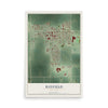 Map of Hayfield, Minnesota, 12 x 18 inch unframed archival matte print
