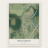 High Forest, Minnesota map print, the full design