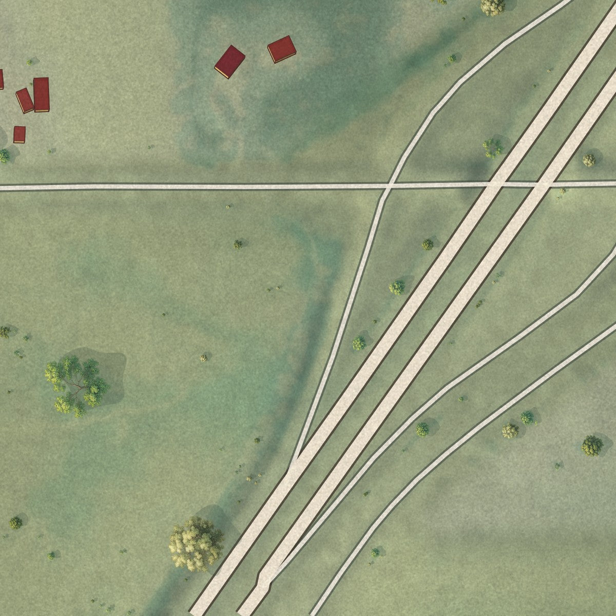 Close-up of the map of High Forest, Minnesota print showing street and building detail