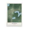 Map of Hitterdal, Minnesota, 12 x 18 inch unframed archival matte print