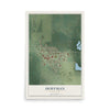 Map of Hoffman, Minnesota, 12 x 18 inch unframed archival matte print