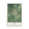 Map of Iona, Minnesota, 12 x 18 inch unframed archival matte print
