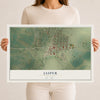 Map of Jasper, Minnesota, 12 x 18 inch unframed archival matte print