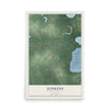 Map of Jenkins, Minnesota, 12 x 18 inch unframed archival matte print