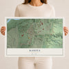 Map of Kasota, Minnesota, 12 x 18 inch unframed archival matte print