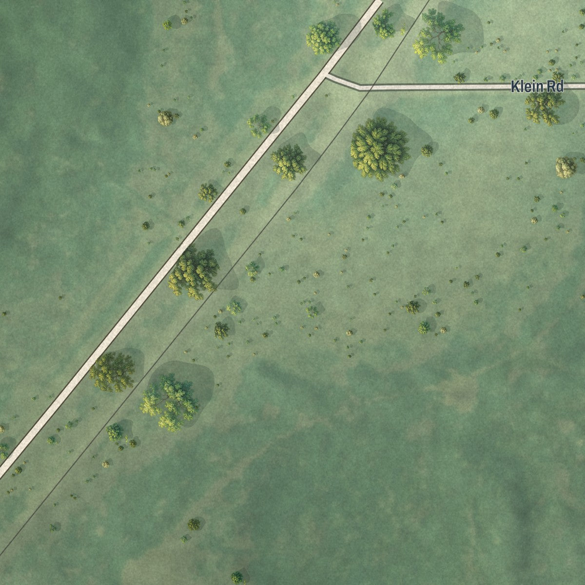 Second close-up of the map of Kerrick, Minnesota print showing more streets and buildings