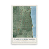 Map of Lake St. Croix Beach, Minnesota, 12 x 18 inch unframed archival matte print