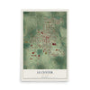 Map of Le Center, Minnesota, 12 x 18 inch unframed archival matte print