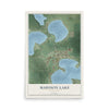 Map of Madison Lake, Minnesota, 12 x 18 inch unframed archival matte print
