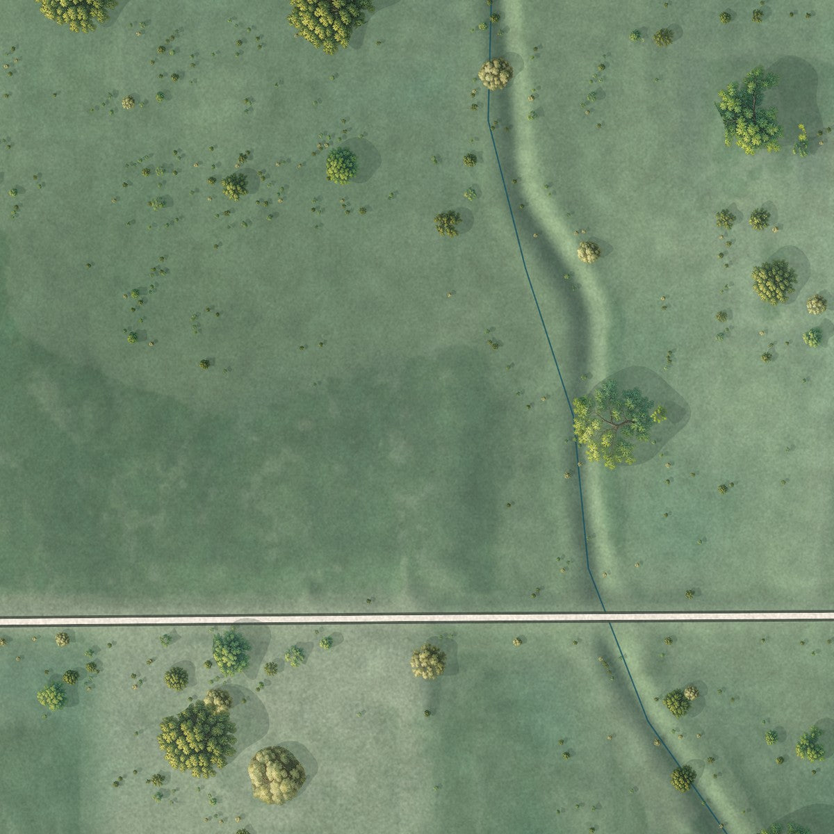 Second close-up of the map of Manchester, Minnesota print showing more streets and buildings