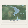 Martin Lake, Minnesota map print, the full design