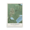 Map of McKinley, Minnesota, 12 x 18 inch unframed archival matte print