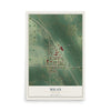 Map of Milan, Minnesota, 12 x 18 inch unframed archival matte print