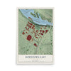 Map of Downtown East, Minnesota, 12 x 18 inch unframed archival matte print