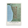 Map of East Bde Maka Ska, Minnesota, 12 x 18 inch unframed archival matte print