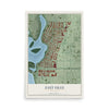 Map of East Isles, Minnesota, 12 x 18 inch unframed archival matte print