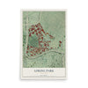Map of Loring Park, Minnesota, 12 x 18 inch unframed archival matte print