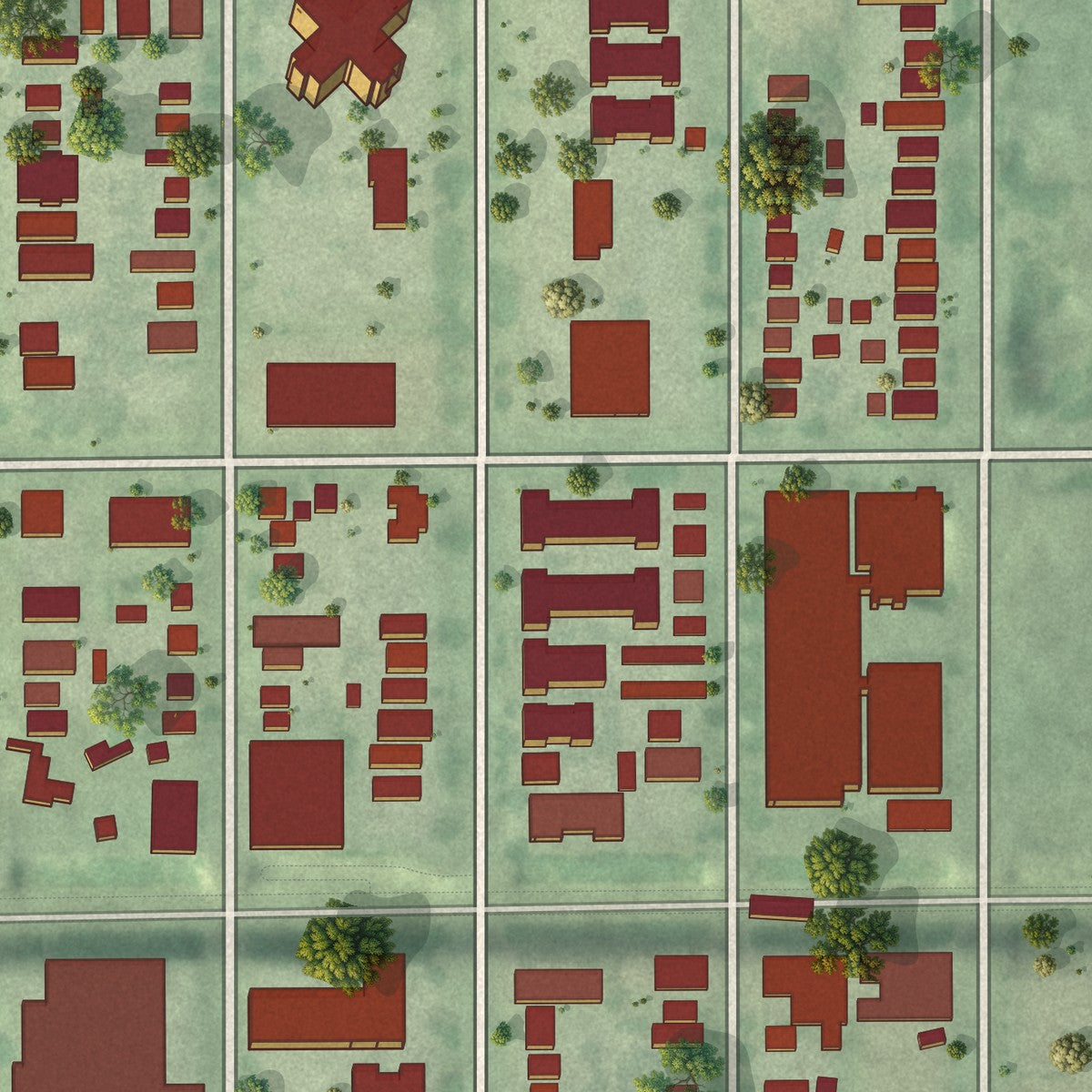 Second close-up of the map of Phillips West, Minnesota print showing more streets and buildings