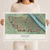 Map of Seward, Minnesota, 12 x 18 inch unframed archival matte print