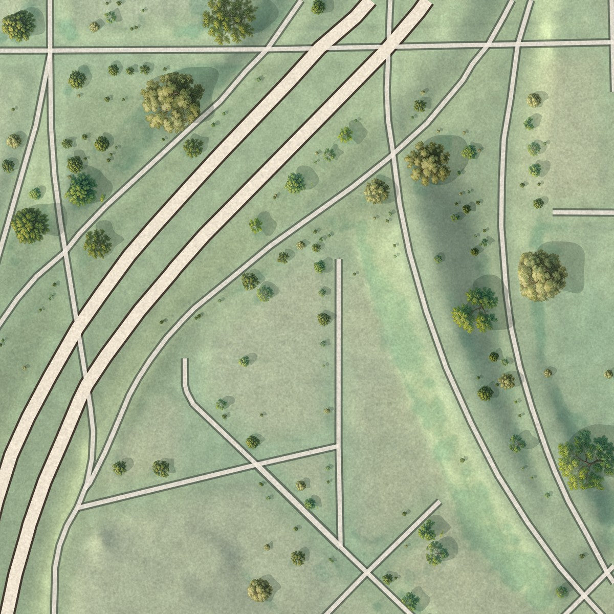 Second close-up of the map of Sumner - Glenwood, Minnesota print showing more streets and buildings