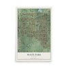 Map of Waite Park, Minneapolis, Minnesota, 12 x 18 inch unframed archival matte print