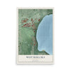 Map of West Maka Ska, Minnesota, 12 x 18 inch unframed archival matte print