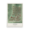 Map of Windom, Minneapolis, Minnesota, 12 x 18 inch unframed archival matte print