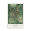 Map of Minneota, Minnesota, 12 x 18 inch unframed archival matte print