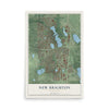 Map of New Brighton, Minnesota, 12 x 18 inch unframed archival matte print