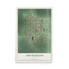 Map of New Richland, Minnesota, 12 x 18 inch unframed archival matte print