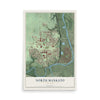 Map of North Mankato, Minnesota, 12 x 18 inch unframed archival matte print