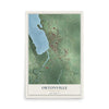 Map of Ortonville, Minnesota, 12 x 18 inch unframed archival matte print
