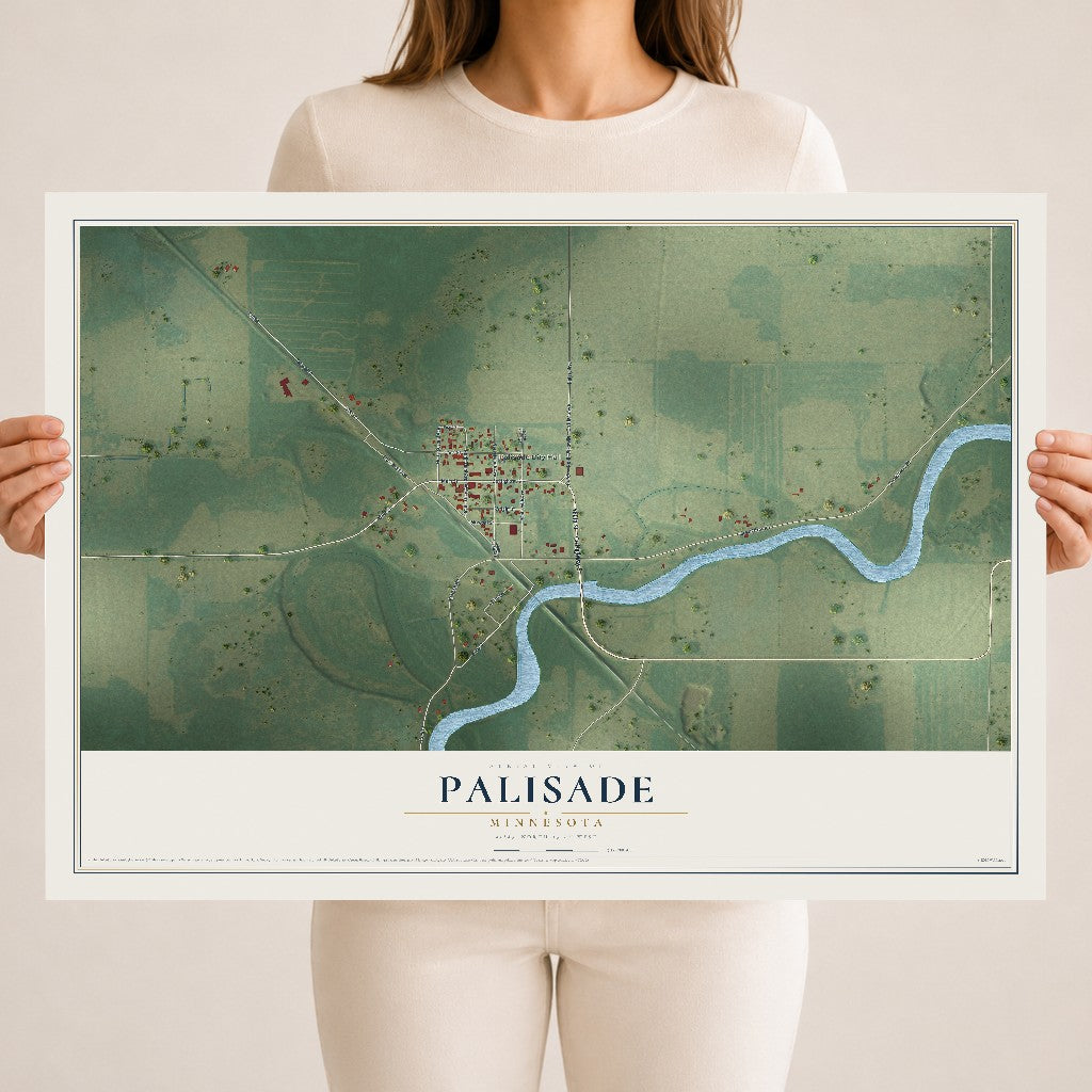 Map of Palisade, Minnesota, 18 x 24 inch unframed archival matte print