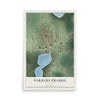 Map of Parkers Prairie, Minnesota, 12 x 18 inch unframed archival matte print